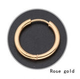 Round stainless steel ear  earrings earrings titanium steel man earrings girl accessories