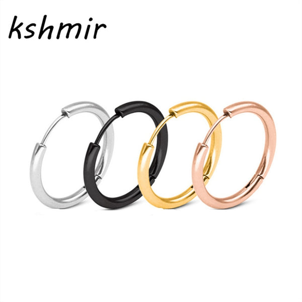 Round stainless steel ear  earrings earrings titanium steel man earrings girl accessories