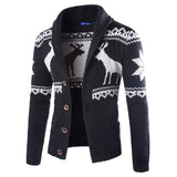 New Fashion Chirstmas Cloth Cashmere Sweater Men Winter Cardigan Single Breasted Casual Slim Mens Sweaters Deer Pattern Knitwear