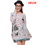 L-5XL new 2018 winter autumn women casual long sleeve mini dress plus size loose fashion dresses o-neck tunic cotton red