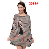 L-5XL new 2018 winter autumn women casual long sleeve mini dress plus size loose fashion dresses o-neck tunic cotton red