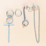 4pcs/set V BTS Earrings DNA Korean Earrings Long Men Bangtan Boys V DNA Stud Earring For Women Men BTS Album Accessories