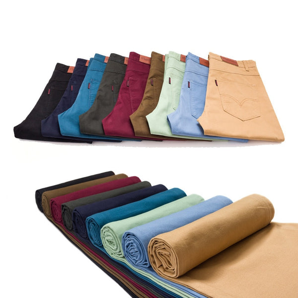 2018 Spring Winter New Casual Pants Men Cotton Slim Fit Chinos Fashion Trousers Male Brand Clothing Plus Size