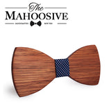 Mahoosive Simple Men's Suit Wooden Bow Tie For Groom Wedding Party Men Formal Wear Business Cravat Bow tie Clothing Accessories
