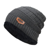 New Men's winter Fall hat fashion knitted black ski hats Thick  warm hat cap Bonnet Skullies Beanie Soft Knitted Beanies Cotton