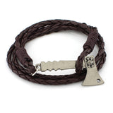 2017 Newest Vintage Personalized AX Hatchet Charm Punk Leather Bracelet For Women Men Accessories Birthday Gift Free Shipping