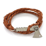 2017 Newest Vintage Personalized AX Hatchet Charm Punk Leather Bracelet For Women Men Accessories Birthday Gift Free Shipping