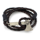 2017 Newest Vintage Personalized AX Hatchet Charm Punk Leather Bracelet For Women Men Accessories Birthday Gift Free Shipping