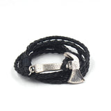 2017 Newest Vintage Personalized AX Hatchet Charm Punk Leather Bracelet For Women Men Accessories Birthday Gift Free Shipping