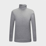 New Autumn Winter Fashion Brand Clothing Men's Sweaters Warm Slim Fit Turtleneck Men Pullover 100% Cotton Knitted Sweater Men