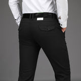 NIGRITY 2018 New autumn winter Men's Fashion Business Casual  long Pants male Elastic Straight formal Trousers plus Size 28-42