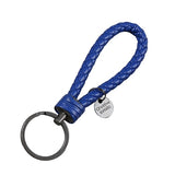 Double One New Braided Leather Keychain Rope Key Chain Ring Handmade DIY Pendant Car Keyrings Accessories for Men Women