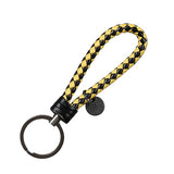 Double One New Braided Leather Keychain Rope Key Chain Ring Handmade DIY Pendant Car Keyrings Accessories for Men Women