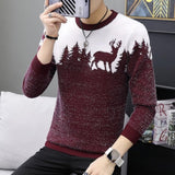 LENSTID 9 Styles 2018 Autumn Winter New Casual Sweater Men Pattern Knitted Pullovers Fashion Slim Fit Christmas Gift Male 6616#