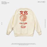 INFLATION 2018 Winter New Fashion Brand Male Pullover Casual Sweatshirt Hip-Hop Chinese Funny Print Mens Thick Sweatshirt 8786W