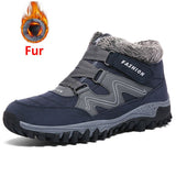 ZUNYU New Men Boots Winter With Plush Warm Snow Boots Casual Men Winter Boots Work Shoes Men Footwear Fashion Ankle Boots 39-46