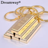 Pure gold key chain golden keychains keyrings women handbag charms pendant metal key finder luxury man car key rings accessory