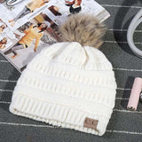 New 2018 Women's Fashion Knitted Parent-child Cap Autumn Winter Men Warm Hat Skullies Brand Heavy Hair Ball Twist Beanies
