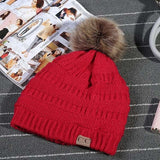 New 2018 Women's Fashion Knitted Parent-child Cap Autumn Winter Men Warm Hat Skullies Brand Heavy Hair Ball Twist Beanies