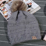 New 2018 Women's Fashion Knitted Parent-child Cap Autumn Winter Men Warm Hat Skullies Brand Heavy Hair Ball Twist Beanies