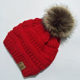 New 2018 Women's Fashion Knitted Parent-child Cap Autumn Winter Men Warm Hat Skullies Brand Heavy Hair Ball Twist Beanies