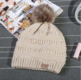 New 2018 Women's Fashion Knitted Parent-child Cap Autumn Winter Men Warm Hat Skullies Brand Heavy Hair Ball Twist Beanies