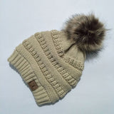 New 2018 Women's Fashion Knitted Parent-child Cap Autumn Winter Men Warm Hat Skullies Brand Heavy Hair Ball Twist Beanies