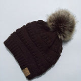 New 2018 Women's Fashion Knitted Parent-child Cap Autumn Winter Men Warm Hat Skullies Brand Heavy Hair Ball Twist Beanies