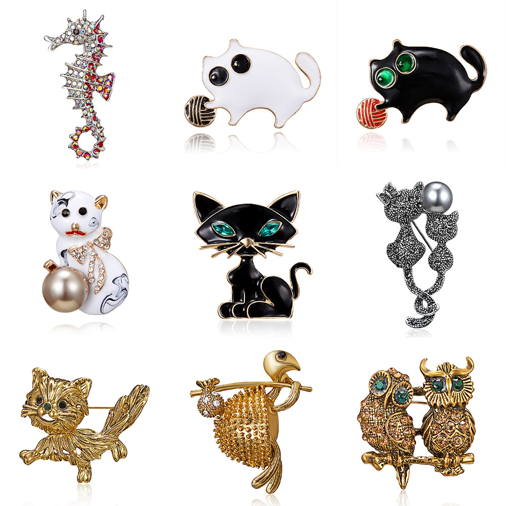 2018 Vintage Gold Silver Metal Elk Brooches Pin Lucky Animal Garment Fashion Men Women Jewelry Scarf Accessory Gift New arrival