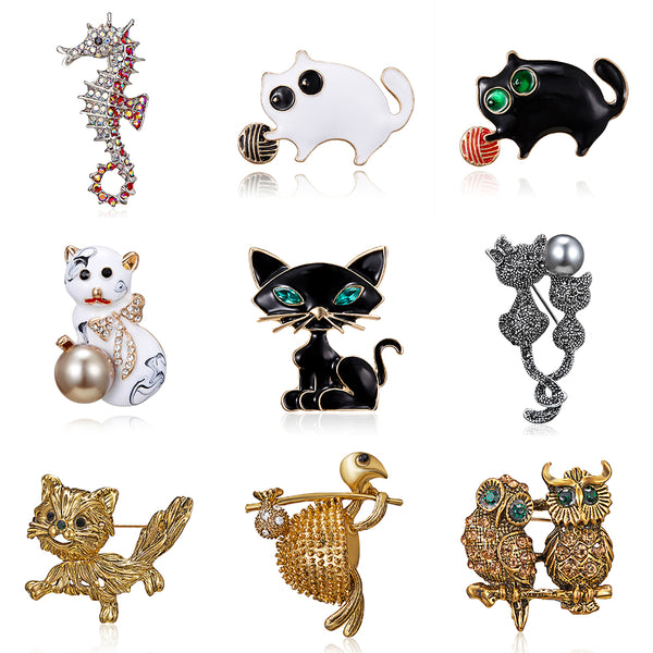 2018 Vintage Gold Silver Metal Elk Brooches Pin Lucky Animal Garment Fashion Men Women Jewelry Scarf Accessory Gift New arrival
