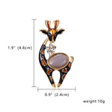 2018 Vintage Gold Silver Metal Elk Brooches Pin Lucky Animal Garment Fashion Men Women Jewelry Scarf Accessory Gift New arrival