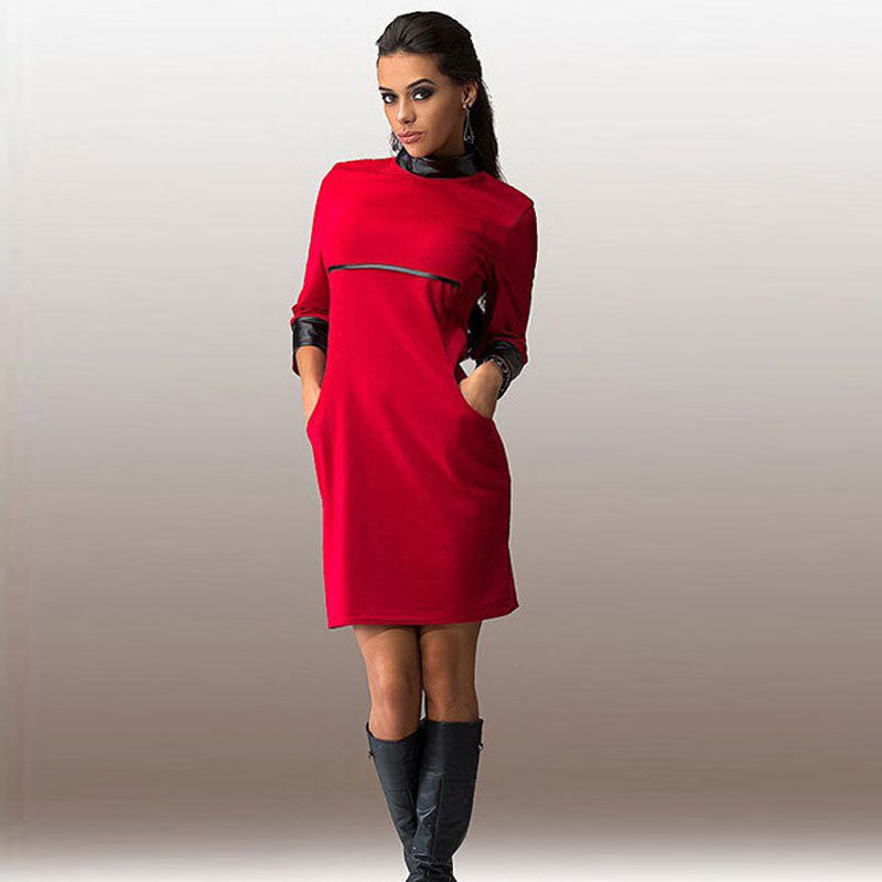 l Fashion Autumn Winter Women Dress New Casual Clothing Work Wear Office Party Dresses Long Sleeve Plus Size Vestidos