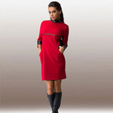 l Fashion Autumn Winter Women Dress New Casual Clothing Work Wear Office Party Dresses Long Sleeve Plus Size Vestidos