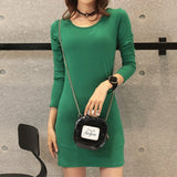 2018 new autumn winter casual dress tunic mini dress fashion dresses long sleeve clothing also for kids pullover green