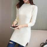 New  Fashion 2018 Women Autumn Winter  Long Sweater Pullovers Dress  Casual Warm Female Knitted Sweaters Pullover  Lady