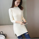 New  Fashion 2018 Women Autumn Winter  Long Sweater Pullovers Dress  Casual Warm Female Knitted Sweaters Pullover  Lady