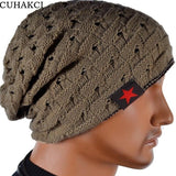 Winter Warm New Fashion For Men Skull Chunky Women Knit Beanie Reversible Baggy Snow Cap Warm Unisex Hat 8 Colors M003