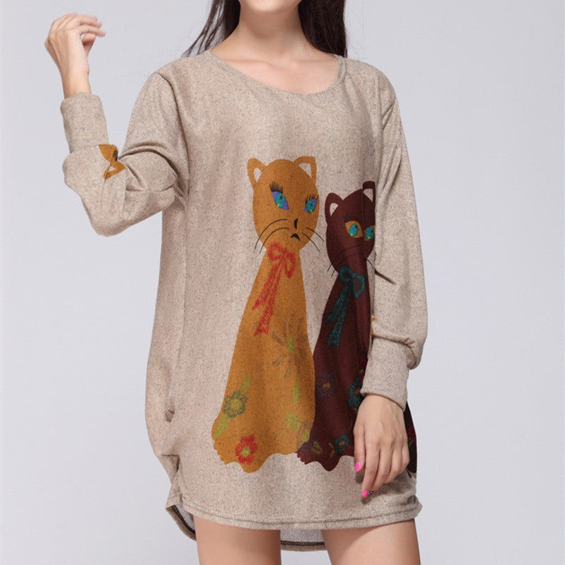 L-5XL new 2018 winter autumn women casual long sleeve mini dress plus size loose fashion dresses o-neck tunic cotton red