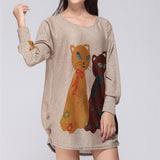 L-5XL new 2018 winter autumn women casual long sleeve mini dress plus size loose fashion dresses o-neck tunic cotton red