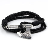2017 Newest Vintage Personalized AX Hatchet Charm Punk Leather Bracelet For Women Men Accessories Birthday Gift Free Shipping