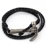 2017 Newest Vintage Personalized AX Hatchet Charm Punk Leather Bracelet For Women Men Accessories Birthday Gift Free Shipping