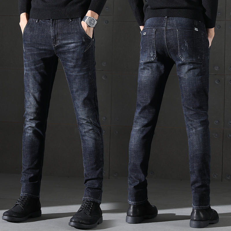 Autumn and Winter New Arrival Men's Slim Pants Korean Version Fashion Stretch Pants Pencil Jeans
