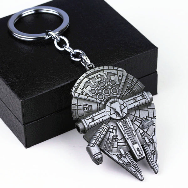Star Wars Spaceship Keychain For Men Women Lead Gray Battleship Keyring Pendant Men Car Women Bag Accessories