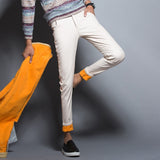 2018 New Fashion Brand Men Winter Thick Warm Fleece Denim Jeans Mens Keep Warm Overalls Trousers Washed Pants Plus Size 38