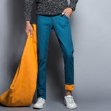 2018 New Fashion Brand Men Winter Thick Warm Fleece Denim Jeans Mens Keep Warm Overalls Trousers Washed Pants Plus Size 38