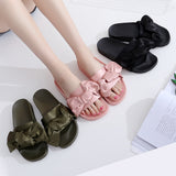 9377P The new winter Rihanna court wind silk bowknot shoes Flat fashion women