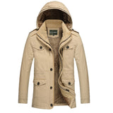 New Fashion Men's Fleece Overcoat Thickening Winter Coat Parka Mens Super Warm Greatcoat Cotton Casual Jacket Plus Size L-6XL