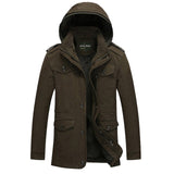 New Fashion Men's Fleece Overcoat Thickening Winter Coat Parka Mens Super Warm Greatcoat Cotton Casual Jacket Plus Size L-6XL