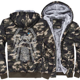 winter sweatshirt raglan print jacket tracksuit Odin Vikings hoodies for men 2019 new fashion wool liner Camouflage sleeve coats