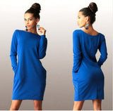 l Fashion Autumn Winter Women Dress New Casual Clothing Work Wear Office Party Dresses Long Sleeve Plus Size Vestidos